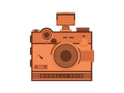 Camera camera design icon illustration old orange retro vintage