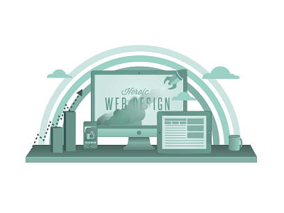 Personal branding options design illustration rainbow web web design