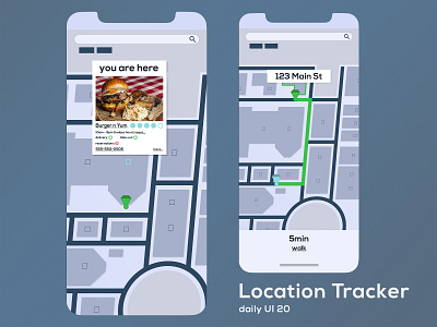 Daily UI 20 app design daily ui daily ui challange gps location tracker mobile design