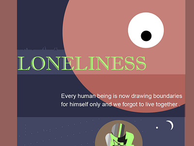 LONELINESS design graphic design illustration