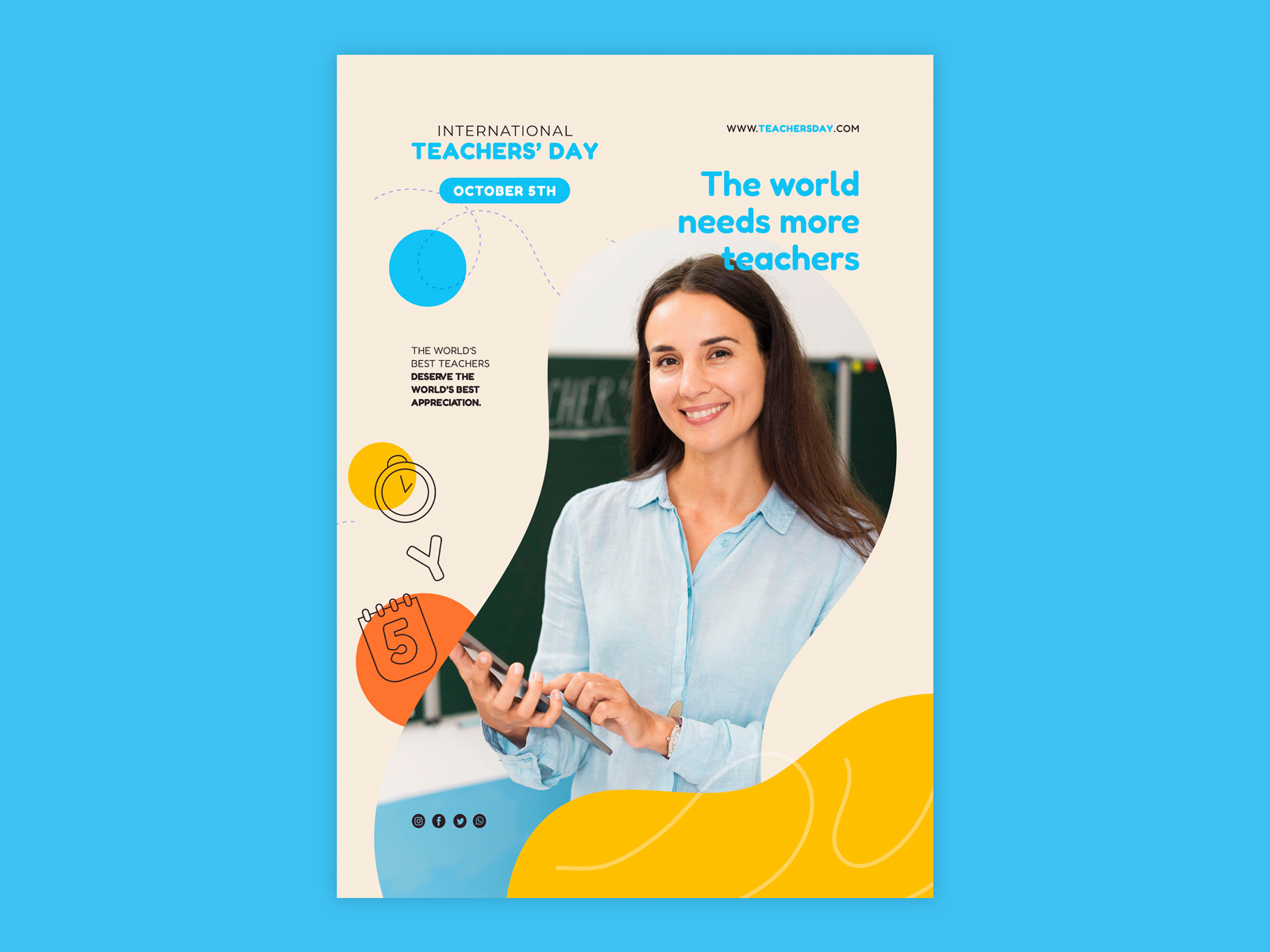 International Teachers Day Poster A4 by Pradeep Sahu on Dribbble