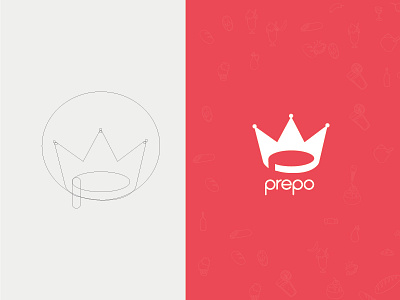 Prepo Logo Design - WIP crown customer is king negative space p