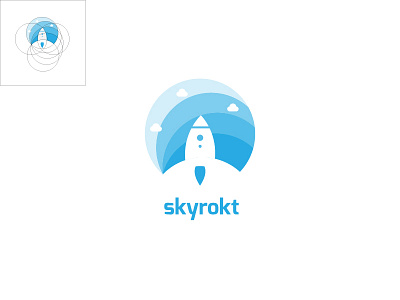 Sky/Rocket proposed logo logo negative space rocket sky