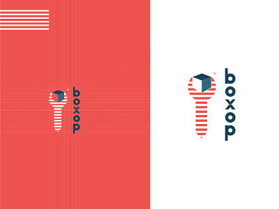 Boxop Logo - Proposed box branding digital logo negative spacing service aggregator symmetry