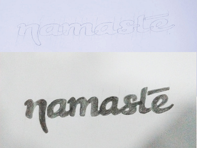 WIP - Namaste Chai custom type lettering logo logo type sketching