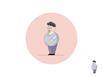 Fat Man character design fat graphic hyderabad illustration india man