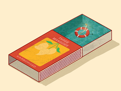Daily Objects Surrealized - Match Box/Swimming Pool design fun graphic design hyderabad illustration india inspiration matchbox photoshop surreal