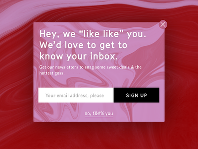 Daily UI : Pop-up daily ui email interface newsletter overlay pop up popup sign up ui