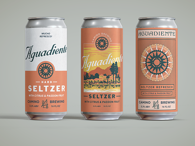 Camino Brewing Aguadiente beer can beer can design chill classic craftbeer packaging seltzer timeless west coast