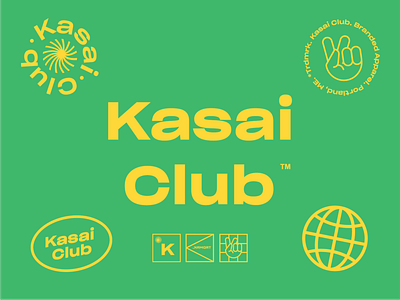 Kasai Club Identity apparel bauhaus clean grotesk icons minimal modern simple