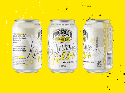 Magnolia Kölsch Can brewery can craft beer design san francisco texture typography