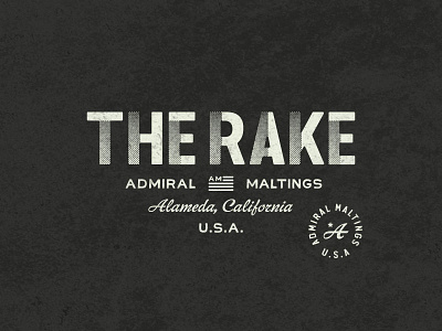 The Rake - Branding admiral maltings america beer coasters gamutsf halftone malt ration book the rake wwii