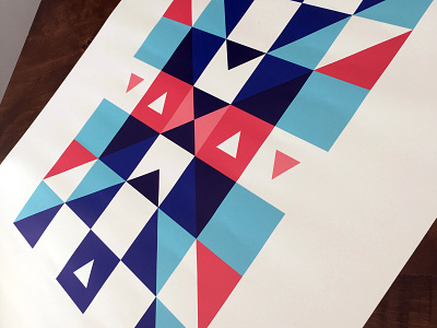 Printed Abstract Geometric Poster