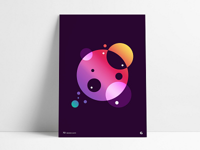 Circular Gradient Geometric Poster abstract agrib bright colors circular colorful dark filters geometric gradient design gradients negative space overlapping overlay poster poster design print purple shapes spheres wall art