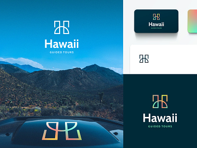 Hawaii Guided Tours Branding agrib brand design brand designer branding business design gradient hawaii identity design letter h lettermark logo logo design mesh startup startup branding startup logo tour tourism tropical typography