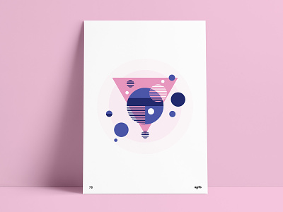 AbGeo Circular Striped Poster abgeo abstract abstract design agrib circles circular geometric geometric design inverted overlapping overlay pink and purple poster poster print poster series print shapes poster sphere striped lines triangle