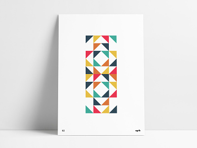 Negative Space Geometric Poster abstract art abstract geometric agrib colorful custom diamonds geometric design geometric poster geometric print negative space negative space design office print poster designer poster designs shapes squares triangles triangular wall art work space