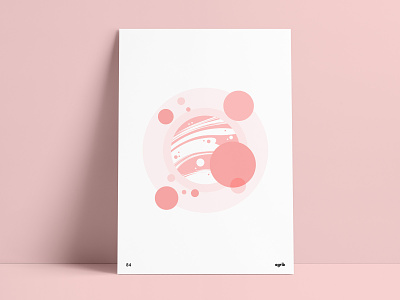 Abstract Geometric Liquid Poster abstract poster agrib circles circular geometric art geometric poster liquid liquid shapes orange overlays pastels pink planet poster poster design poster set swirls transparency vector artwork white