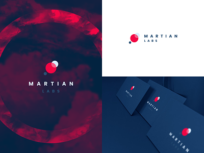 Martian Labs Logo Design abstract agency agrib brand identity branding circles circular clean simple geometric labs logo logo design marketing agency mars martian orbit outer space planets space startup