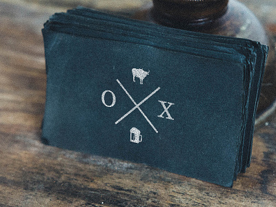 OX Logo Concept badge beer brewery dining food icon logo mark ox restaurant seal