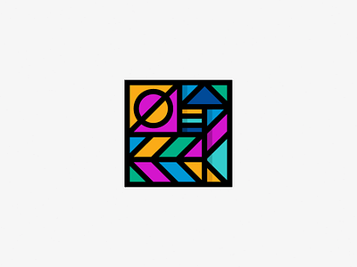 Abstract Shapes Composition abstract colorful colors composition illustration logo mark shapes square style symbol