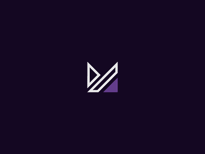 Abstract M Lettermark abstract branding icon letter lettermark logo logomark m mark purple shapes triangle