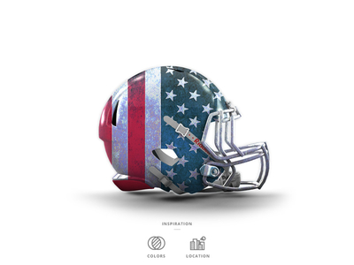 Patriotic Football Helmet