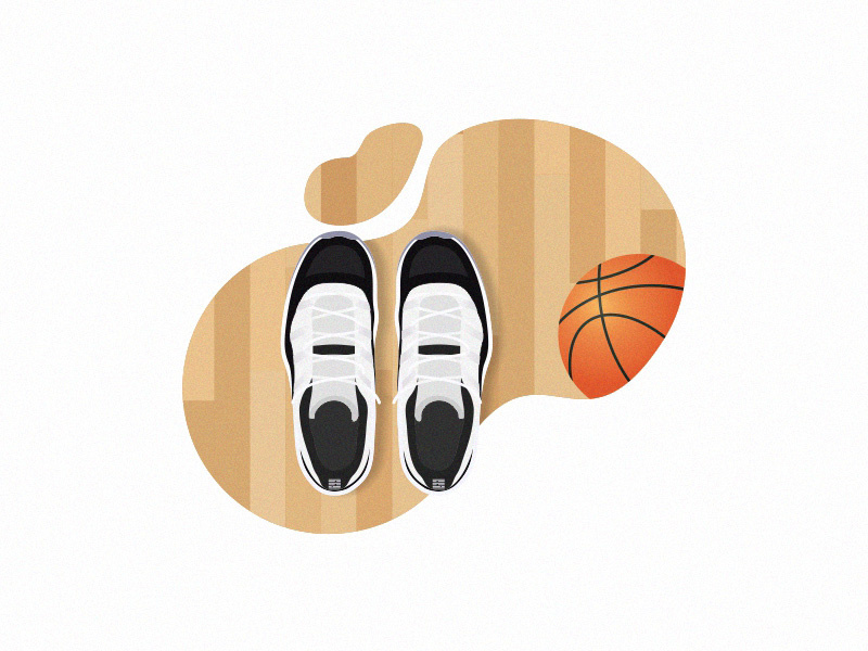 Basketball Shoes grain wood flat 2d overhead court texture illustration xi shoes basketball jordan