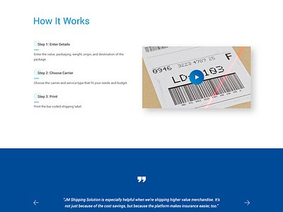 Shipping Solution Landing Page by Anthony Gribben on Dribbble