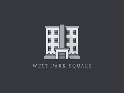 West Park Square apartment architecture branding building home hotel illustration inn logo mark real estate residence