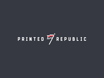 Printed Republic Logo abstract branding design flag icon identity logo logomark mark pennant printed republic
