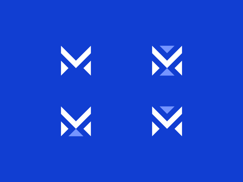 M Lettermark Exploration type logo minimalism identity branding icon abstract letter mark logomark lettermark m