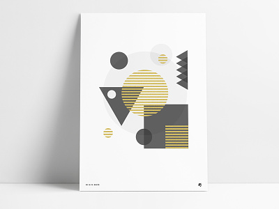 Geometric Metallic Gold Poster