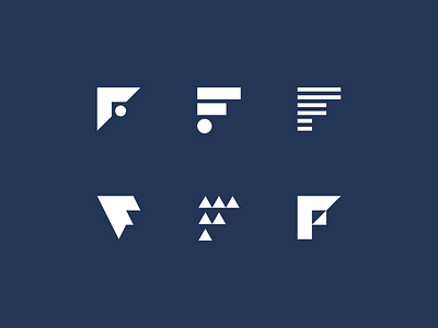 F Marks abstract art branding design f flat font icon icons lettermark letters line logo logos mark marks multiple options simple unique
