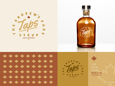 Taps Syrup - Branding bottle branding exploration health healthy leaf local logo maple mock mockup natural package packaging product pure syrup tap taps unused