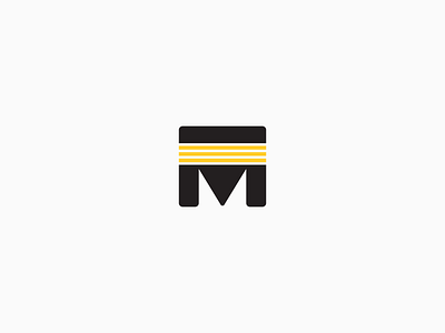 M Striped Mark Updated bold branding icon letter letter m lettermark logo logomark m mark pennsylvania pirates pitt pittsburgh rebound stripe striped stripes thick typography