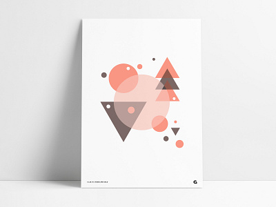 Rose Gold Inspired Poster abstract agrib art artwork brown circles circular design geometric geometric illustration graphic poster print rebound rose gold series shapes tan triangles wall art