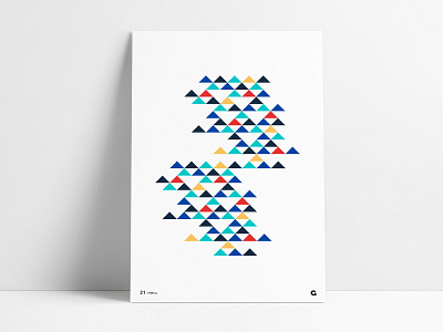 Negative Space Triangle Poster abstract agrib art colorful design geometric geometric art geometric illustration illustration multiple negative space pattern poster print space triangle triangles triangular unique wall art