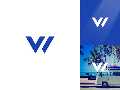 VW Volkswagen Logo auto automobile blue branding car concept design exploration for fun icon illustration letter lettermark logo mark v volkswagen volkswagon vw w