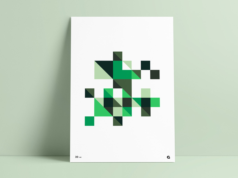 #30 - Minecraft Inspired Geometric Poster by Anthony Gribben on Dribbble