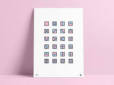 #32 - Geometric Containers Poster