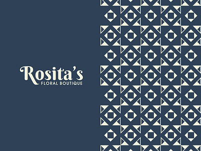Rosita's pt. II abstract agrib blue branding design floral floral design flower geometric identity logo mark pattern retail rositas shop studio typography wordmark