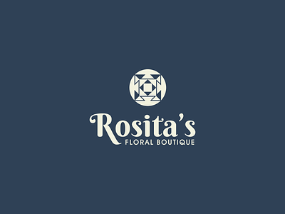 Rosita's pt. III abstract agrib anthony branding combination design floral flower geometric icon identity logo logomark mark navy retail retailer rositas shop