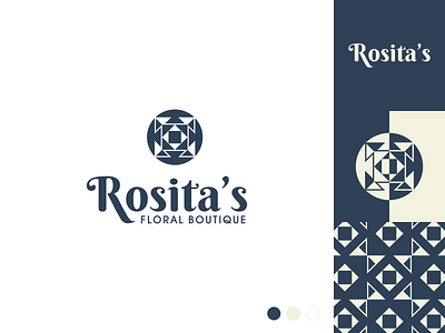 Rosita's pt. IV abstract agrib anthony boutique branding combination floral flower geometric icon identity illustration logo mark pattern rose rositas shop wordmark