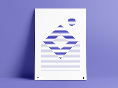 Poster49 - Abstract Diamond abstract abstract art agrib alternating design diamond geometric geometric art inverted poster print purple purple poster purple print shades of purple square squared striped striped poster striped print