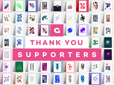 Thank You Supporters - 50 Posters 50 abstract abstract art abstract poster agrib dribbble geometric geometric abstract geometric art geometric poster posters shapes support supporters thank you thank you thank you dribbble thankful thanking thanks