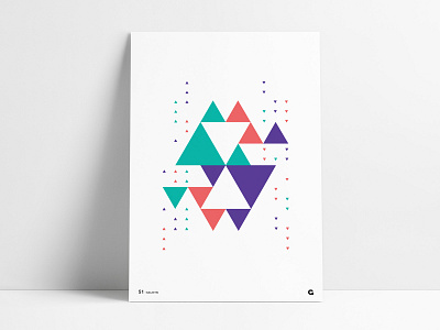 Poster 51 - Triangular Galactic abstract agrib geometric geometric poster negative space negative space poster negative space print negativespace poster poster a day poster art poster challenge poster series triangle poster triangle print triangles triangular triangular poster triangular print wall art