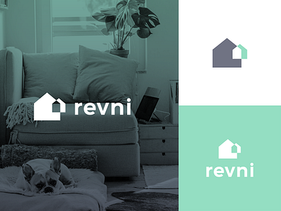Revni Logo Exploration - Unused abstract icon agrib branding gradient color home home buying homeowner house icon investment logo logomark mark negative space negativespace purchasing rent revni startup unused mark