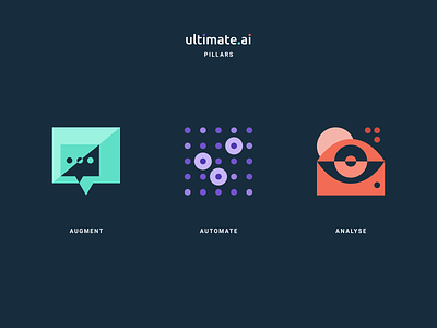Ultimate AI Pillars abstract agrib analyse analyze artificial intelligence artificialintelligence augment automate branding branding and identity geometric geometrical icon icon design icon designs iconography icons shapes ultimate ai vector