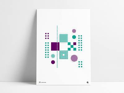 Poster 53 - Abstract, Geometric + abstract abstract art abstraction agrib art print dots geometric geometrical green poster poster a day poster art poster challenge print print design printmaking purple shadow shapes striped
